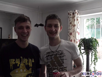 Brit twunk takes on a humungous jizz-shotgun in Josh's filth-sopping room