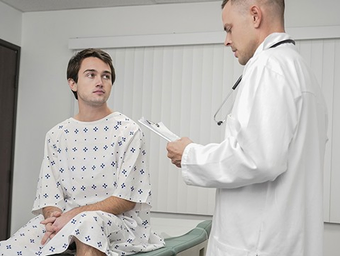 Elder boy with a meaty butt screws the physician to get a checkup