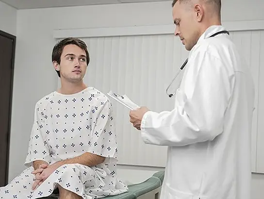 Elder boy with a meaty butt screws the physician to get a checkup