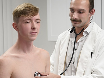 Youthful Guiltless Fit Lad Wants To Practice The Physician's Moist Sizzling Office Approach