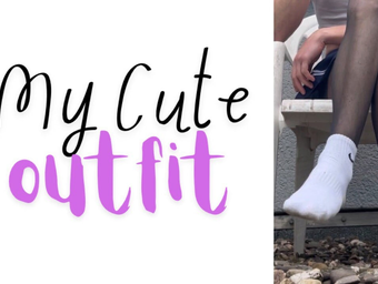 Witness this youthfull European boy sundress up like a sissy and have fun with his soles in public