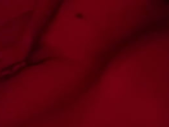 Observe this molten boy milk his pulsing weenie in the Red Room