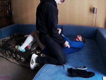 Young boy gets hooded and seduced into hot and heavy action with a cumshot surprise