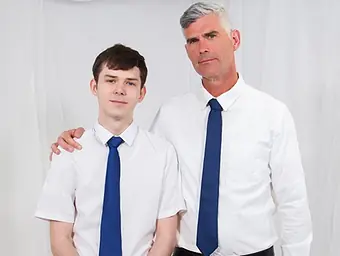 Dakota Lovell confesses sins & gets barebacked by Priest Oaks in the office