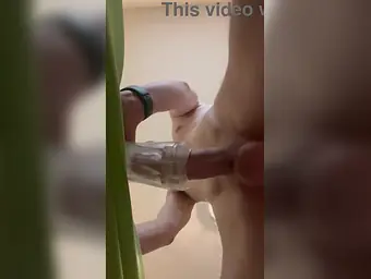 Johnny3569's skinny body bounces on a Fleshlight & dildo like a champ