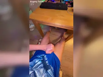 Watch Evgeny Twink's homemade slow-wank video as he pounds his ample man-meat with his massive white cock