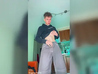Watch Evgeny Twink get naughty in her tight sack before class starts!