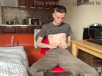 Watch Evgeny Twink's 18yo body shake with pleasure as he takes a hot load in his tight ass